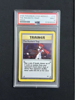 The Rocket’s Trap Gym Heroes 19/132 PSA 9 Unlimited Pokemon Card - Image 1