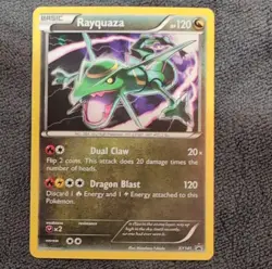 Pokemon Rayquaza XY141 Promo Holo Basic Card HP120 Dual Claw Dragon Blast - Image 1