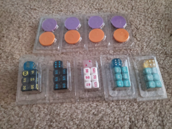 Phantasmal Flames playmats, mixed card sleeves, play dices and coins - Image 3
