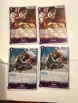 Bandai One Piece Card Game OP15 Shura & Ohm Character Cards Lot of 4 - Image 1