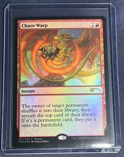 MTG Chaos Warp WPN FOIL Commander Promo Magic the Gathering Card - Image 1
