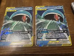 Pokemon Magikarp & Wailord GX Tag Team SM166 Holo Black Star Promo Jumbo Card - Image 1