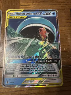 Pokemon Magikarp & Wailord GX Tag Team SM166 Holo Black Star Promo Jumbo Card - Image 2