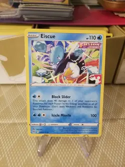 Eiscue Pokemon Prize Pack Series 2 Promo Pokemon Card NM/LP Play Stamp - Image 1