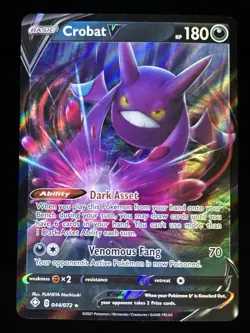 Crobat V 044/072 - Pokemon Shining Fates Sword & Shield Ultra Rare Card - Image 1