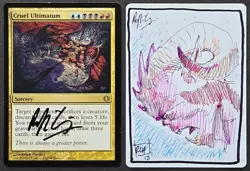 SKETCHED MtG Magic Horsley _ Shards Alara_ Artist Proof _ CRUEL ULTIMATUM _1/50! - Image 1
