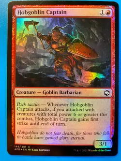 MTG 1x FOIL Hobgoblin Captain Adventures in the Forgotten Magic Gathering x1 NM - Image 1