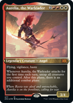 Aurelia, the Warleader - Foil Etched Double Masters 2022 Magic mtg NM-Mint, x1 - Image 1
