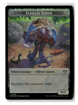 Eldrazi Spawn // Ogre Double-Sided Token 3 // 28 Commander Masters MTG Foil LP - Image 1