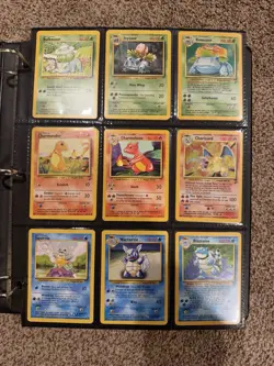 Huge Vintage WOTC Pokemon Card Binder With 61 Holos! Charizard Included! 🔥💎 - Image 1