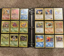 Huge Vintage WOTC Pokemon Card Binder With 61 Holos! Charizard Included! 🔥💎 - Image 4