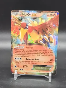 Ho-Oh EX 22/124 Dragons Exalted Ultra Rare Pokemon TCG Holo LP Free Shipping - Image 1