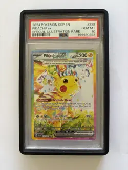 PSA 10 Pokemon TCG Pikachu EX Surging Sparks SIR 228/191 W/ Graded Guard - Image 1