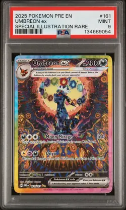 2025 POKEMON PRE EN-PRISMATIC EVOLUTIONS #161 UMBREON EX PSA 9 - Image 1