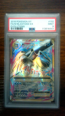 PSA 9 M Blastoise EX #102/108 Pokemon Evolutions 2016 - Image 1