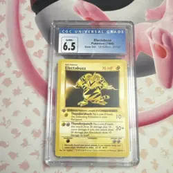 Pokemon TCG Electabuzz 1st Edition Base Set 20/102 CGC 6.5 1999 shadowless - Image 1