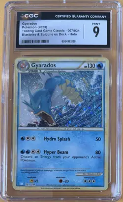 Pokemon Gyarados 007/034 CGC 9 TCG Classic Holo Classic Collection 2023 - Image 1
