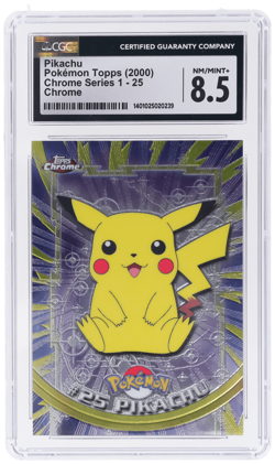 2000 Topps Chrome Pokemon Tv Pikachu #25 CGC 8.5 - Image 1