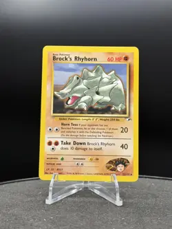 2001 Pokemon GYM HEROES - #22 Brock's Rhyhorn NM Vintage NM - Image 1
