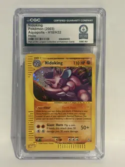 NIDOKING 2003 POKEMON AQUAPOLIS #H18/H32 HOLO CGC Guinness World Record - 1 of 1 - Image 1