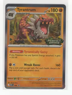 Pokemon Staff Perfect Order Black Star Promo MEP 066 Tyrantrum - Image 1