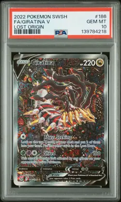2022 POKEMON SWORD & SHIELD LOST ORIGIN #186 FULL ART/GIRATINA V PSA 10 - Image 1