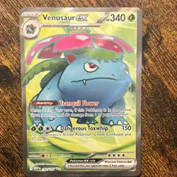 🔥Venusaur EX #182/165 Full Art HOLO 2022 Pokemon SV: Scarlet & Violet 151🔥 - Image 2