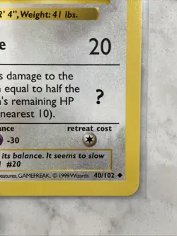 Raticate 040/102 Base Set (Shadowless) Regular Pokemon Wizards - Image 4