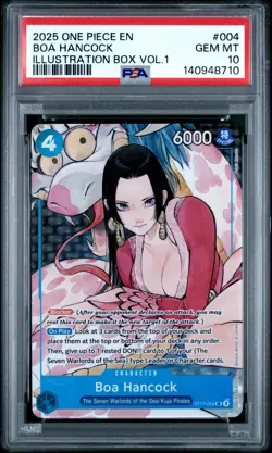 2025 ONE PIECE PROMOS ILLUSTRATION BOX VOL.1 #004 BOA HANCOCK PSA 10 - Image 1