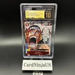 CGC 10 PRISTINE Usopp Parallel ST01-002 C 25th Edition ONE PIECE Card Game 232 - Image 1