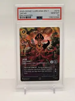 2025 Disney Lorcana Archazia's Island Jafar Newly Crowned 210 Enchanted PSA 10 - Image 1