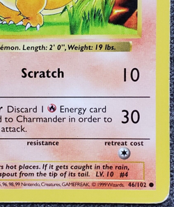 Shadowless Charmander - Base Set - #46/102 - Vintage Pokemon Card 1999 WOTC - Image 4