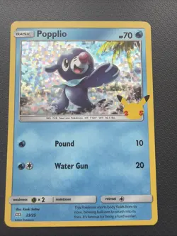 Popplio SM24 Sun & Moon SM Black Star Promo Holo Pokemon TCG Card - Image 1
