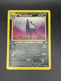 Houndoom 8/64 Neo Revelation Unlimited Holo LP Swirl Pokemon Card - Image 1