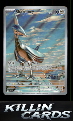 Skarmory - 209/191 209/191 Pokemon Illustration Rare SV08: Surging Sparks Card N - Image 1