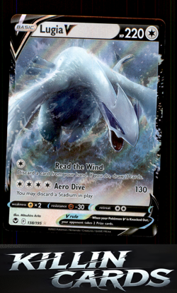 Lugia V 138/195 Pokemon Ultra Rare SWSH12: Silver Tempest Card NM - Image 1