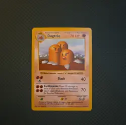 Dugtrio Shadowless Base Set - Super Rare Pokemon Card LP - Image 1
