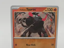 PALDEAN TAUROS 018/191 REVERSE HOLO UNCOMMON SURGING SPARKS POKEMON TCG CARD - Image 3