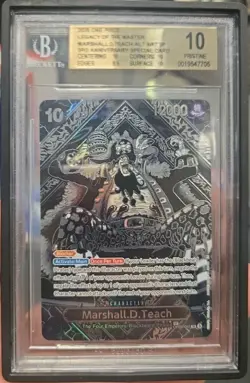 One Piece Marshall.D.Teach 3rd Anniversary Special Card Silver OP09-093 BGS 10 - Image 1
