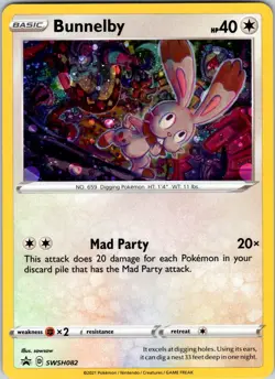 Bunnelby - SWSH082 SWSH: Sword & Shield Promo Cards Pokemon TCG NM Holo - Image 1