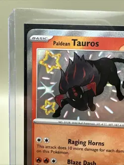 Pokemon TCG Paldean Tauros 111/091 Paldean Fates Shiny Holo Rare Card - Image 2