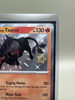 Pokemon TCG Paldean Tauros 111/091 Paldean Fates Shiny Holo Rare Card - Image 5