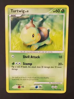 2 Cards Turtwig 131/147 and Turtwig GL SP 85/111 2009 Pokemon Cards Pokemon NM - Image 2