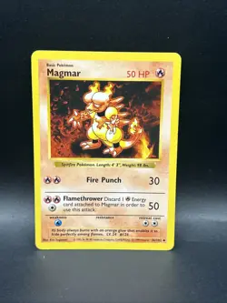 Magmar 36/102 Shadowless - Base Set Unlimited Uncommon - Pokemon TCG Card - Image 1