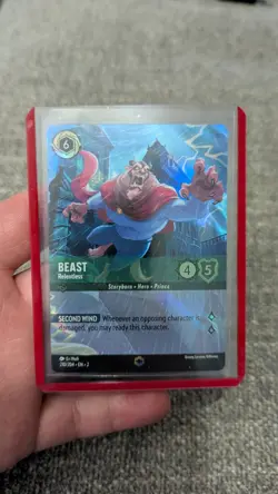 Disney Lorcana Foil Beast Relentless Enchanted Card 210/204 - Image 1