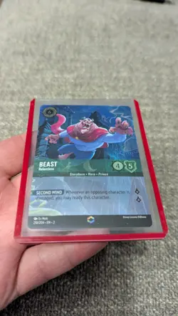 Disney Lorcana Foil Beast Relentless Enchanted Card 210/204 - Image 2