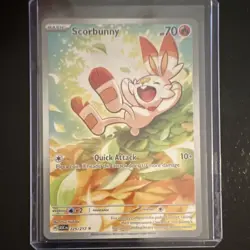 Pokemon Scorbunny Basic Holo Card 225/217 ASCN 2026 Fire Type - Image 1