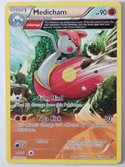 Medicham 81/160 DMG - B1G1F - RARE Non Holo XY Primal Clash Pokemon Card - Image 1