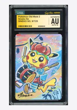Pokemon CGC AUTH AUTO 10 Spare Card Sineko So 2021 Old Maid Japanese - Image 1