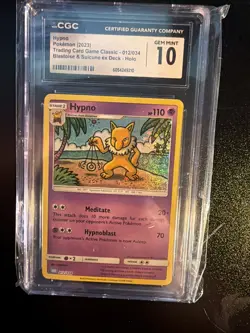 CGC 10 Hypno 012/034 Holo Pokemon 2023 Trading Card Game Classic - Image 1